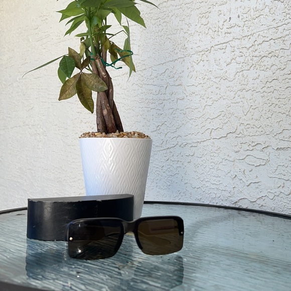 Y2K PRADA Gradient Unisex Sunglasses Black Tan Made in Italy SPR09B 60 5AZ-3N1 - Picture 2 of 13